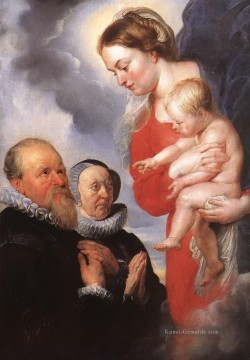 madonna und Kind mit den Spendern alexandre GOUBEAU und seine Frau Anne antoni Peter Paul Rubens Ölgemälde